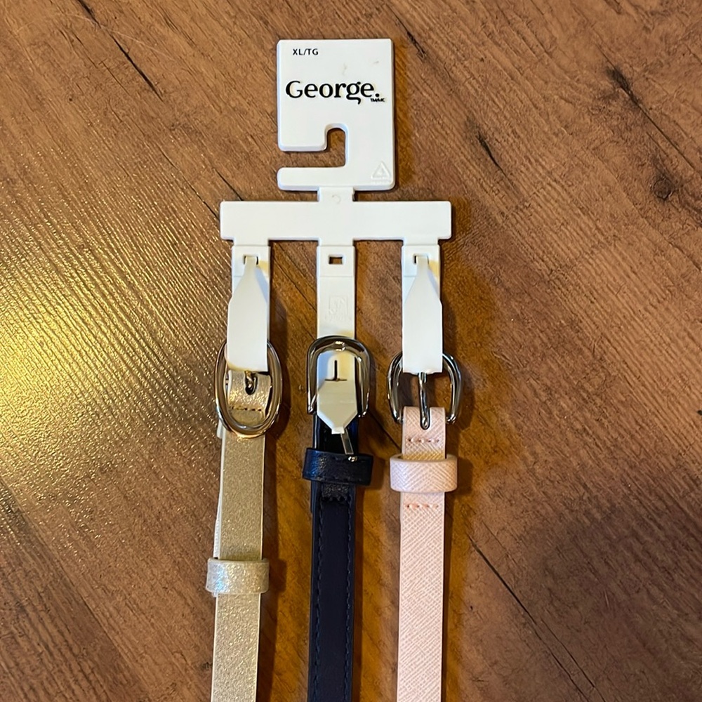 George trio of belts.